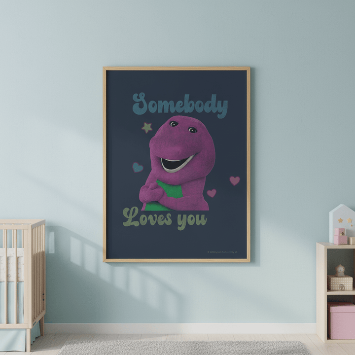 Barney Somebody Loves You Kids Bedroom Wall Art wall - art - picture - poster