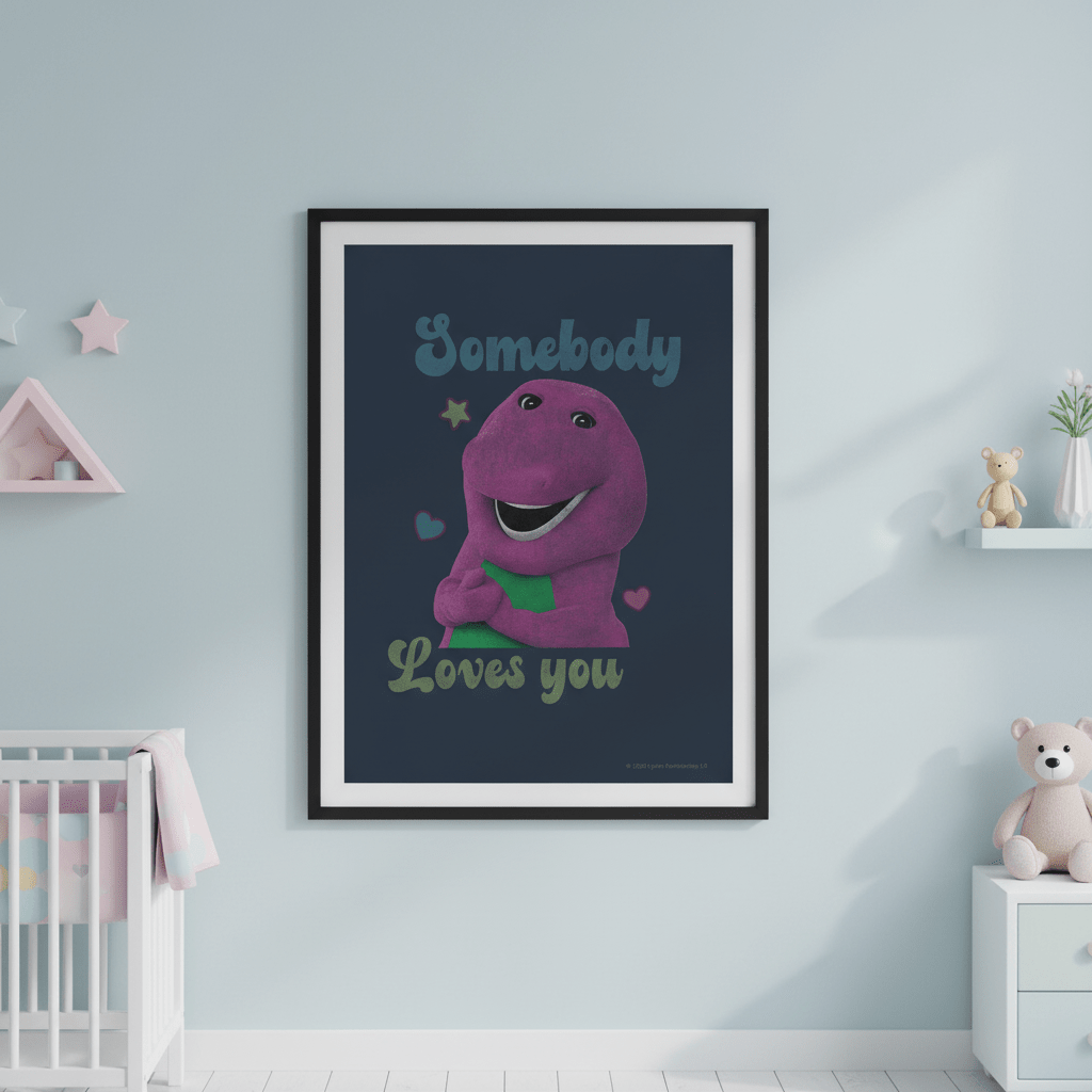 Barney Somebody Loves You Kids Bedroom Wall Art wall - art - picture - poster