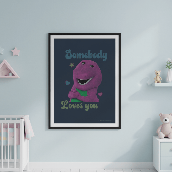 Barney Somebody Loves You Kids Bedroom Wall Art wall - art - picture - poster