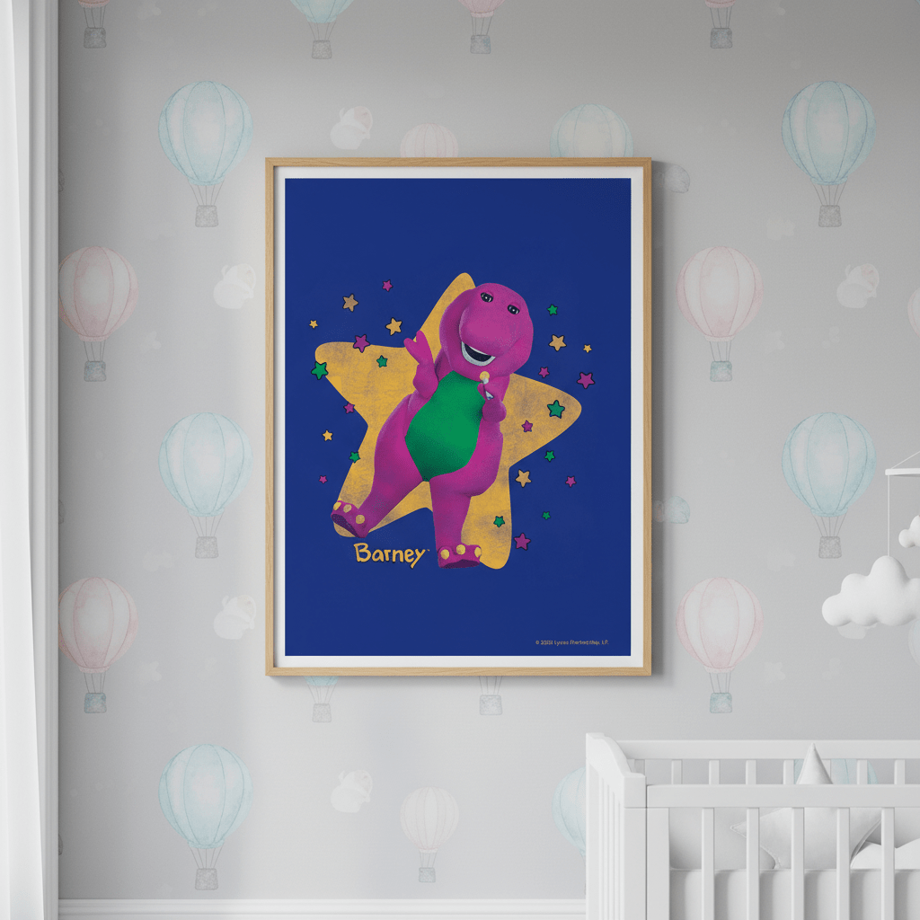 Barney Star Singer Wall Art Print wall - art - picture - poster