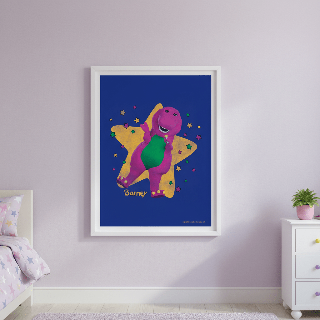 Barney Star Singer Wall Art Print wall - art - picture - poster