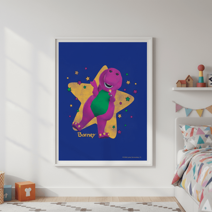 Barney Star Singer Wall Art Print wall - art - picture - poster