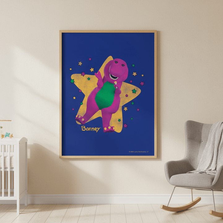 Barney Star Singer Wall Art Print wall - art - picture - poster