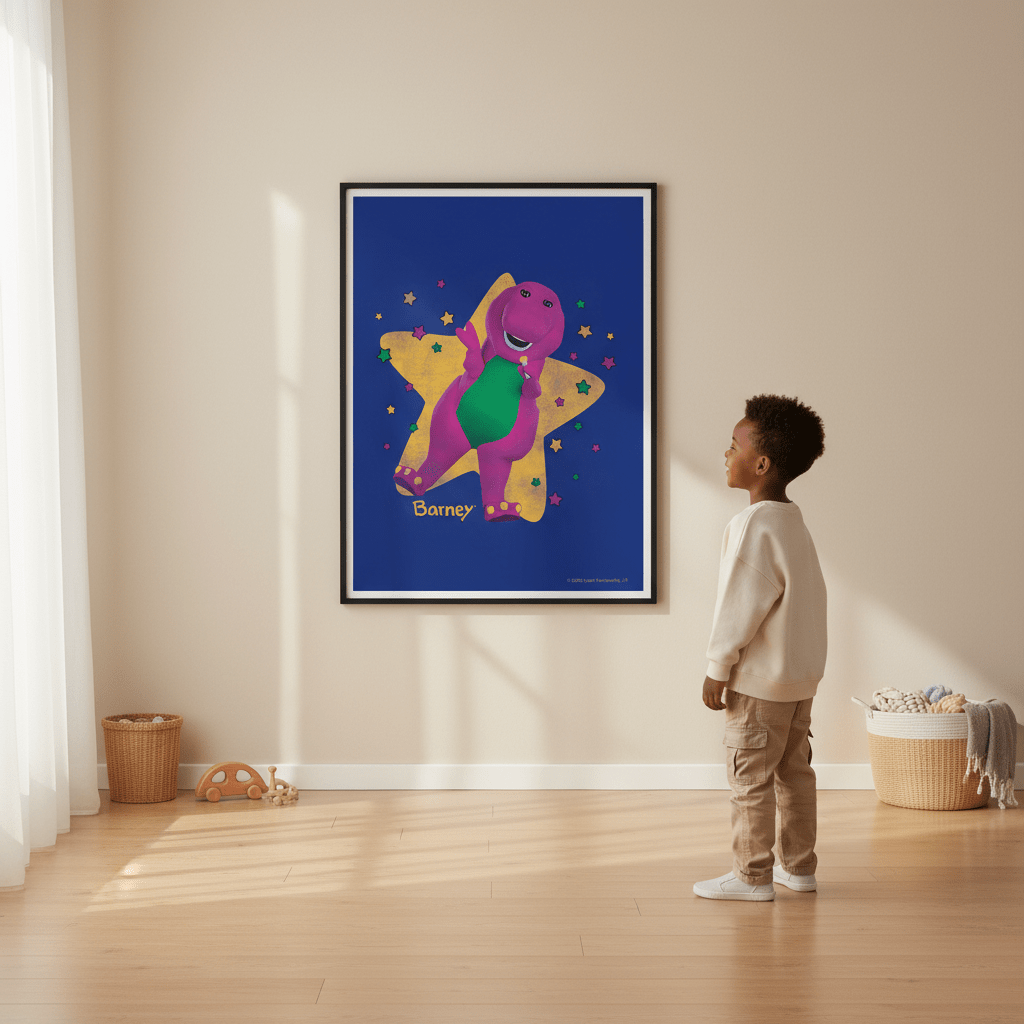 Barney Star Singer Wall Art Print wall - art - picture - poster