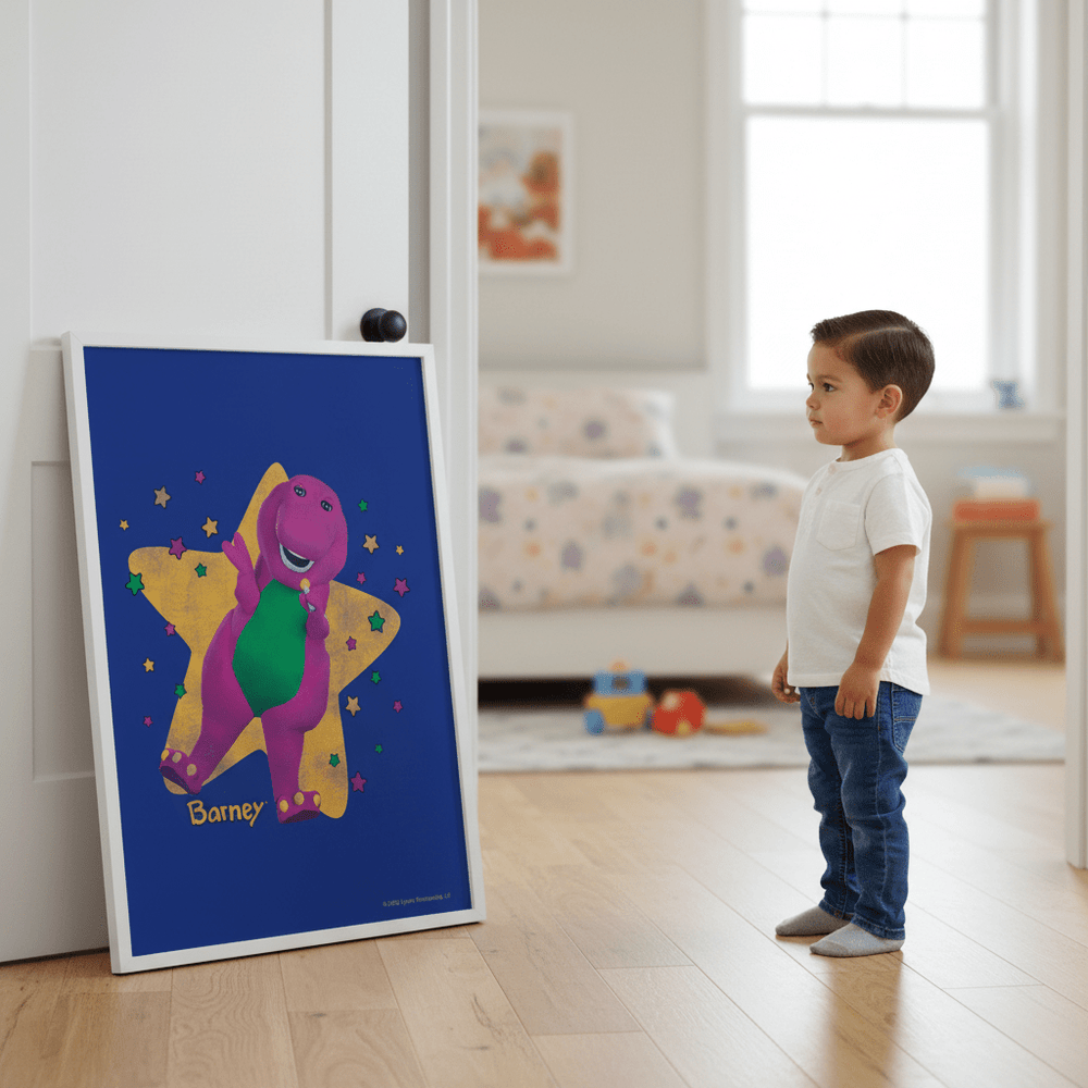 Barney Star Singer Wall Art Print wall - art - picture - poster