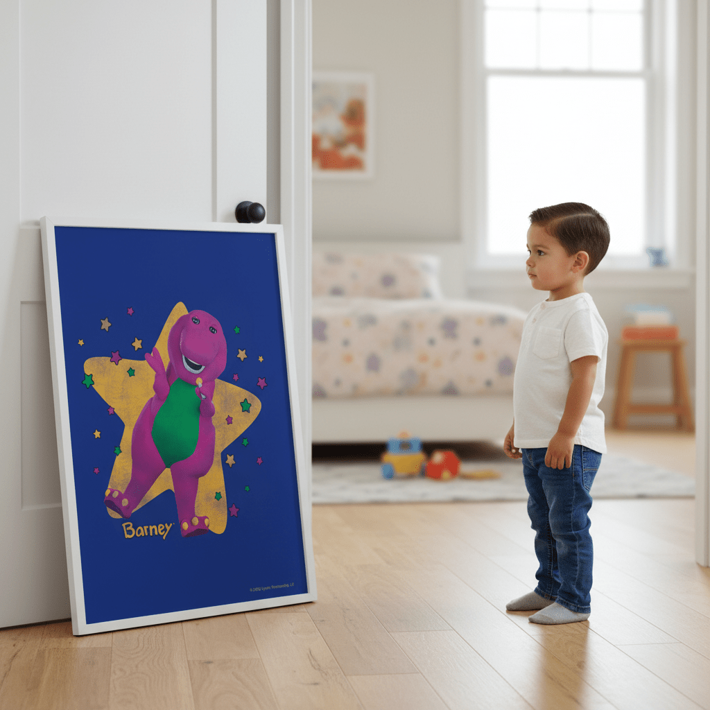 Barney Star Singer Wall Art Print wall - art - picture - poster