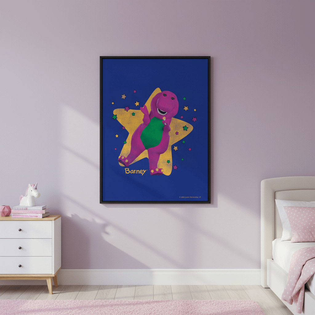 Barney Star Singer Wall Art Print wall - art - picture - poster