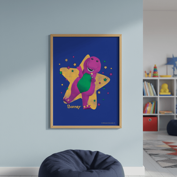 Barney Star Singer Wall Art Print