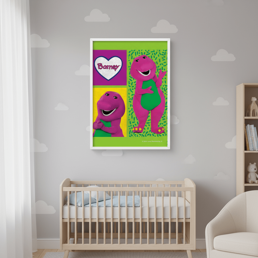 Barney Wall Art Print Kids Bedroom Decor wall - art - picture - poster