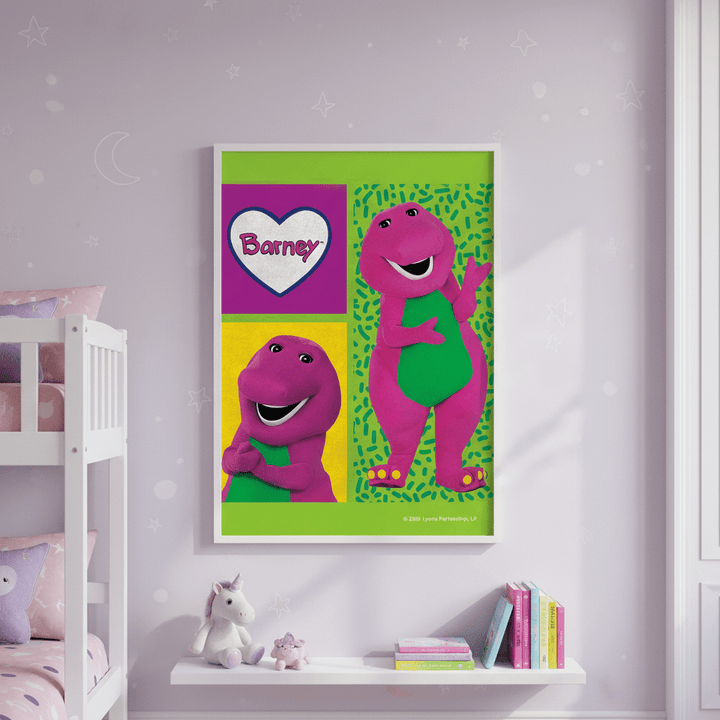 Barney Wall Art Print Kids Bedroom Decor wall - art - picture - poster