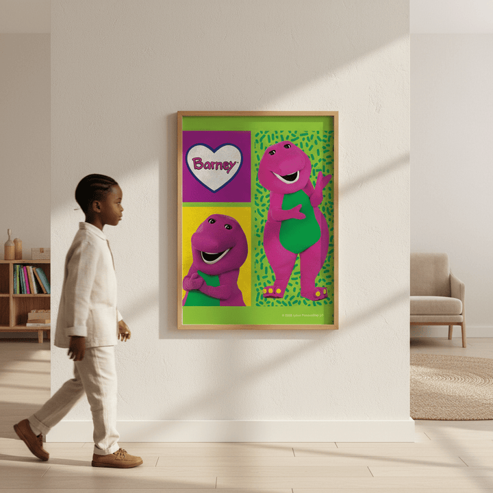 Barney Wall Art Print Kids Bedroom Decor wall - art - picture - poster