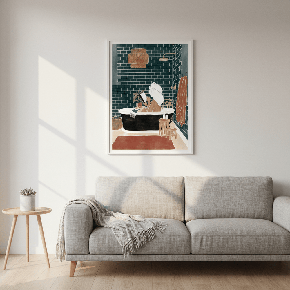 Bathroom Babe by Ivy Green Illustrations wall - art - picture - poster