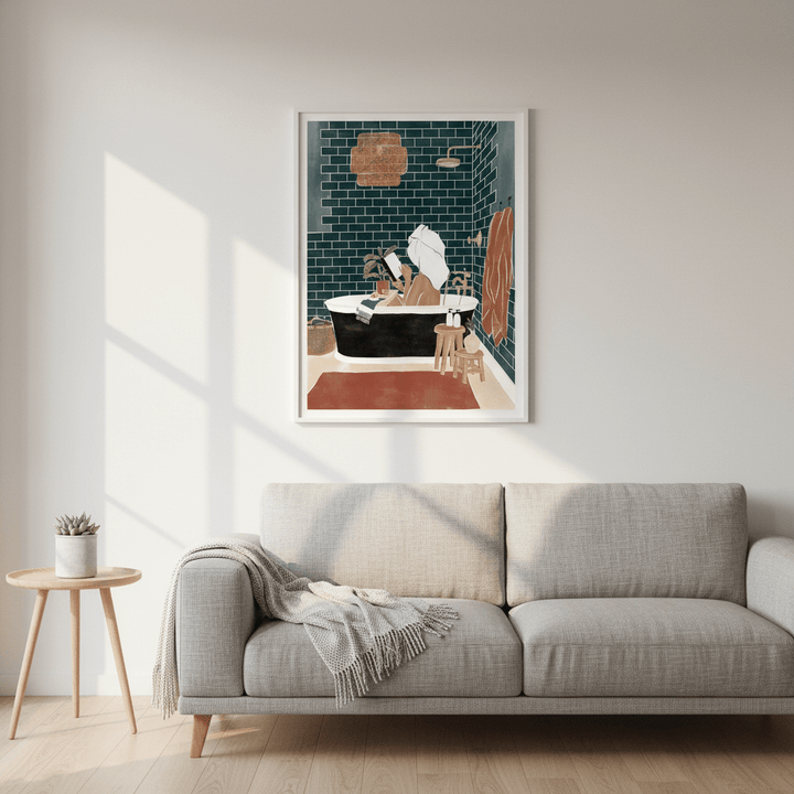 Bathroom Babe by Ivy Green Illustrations wall - art - picture - poster
