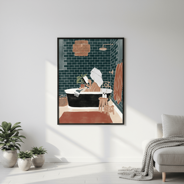 Bathroom Babe by Ivy Green Illustrations wall - art - picture - poster