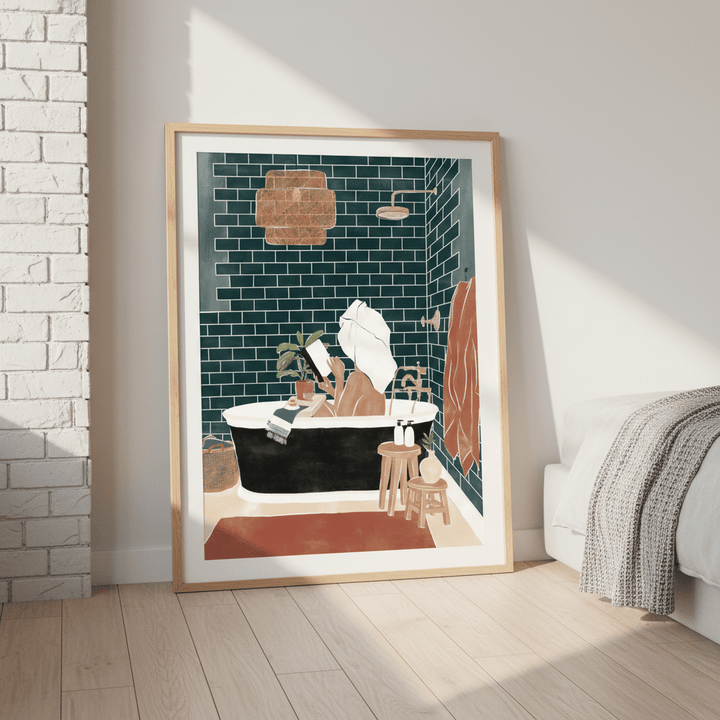 Bathroom Babe by Ivy Green Illustrations wall - art - picture - poster