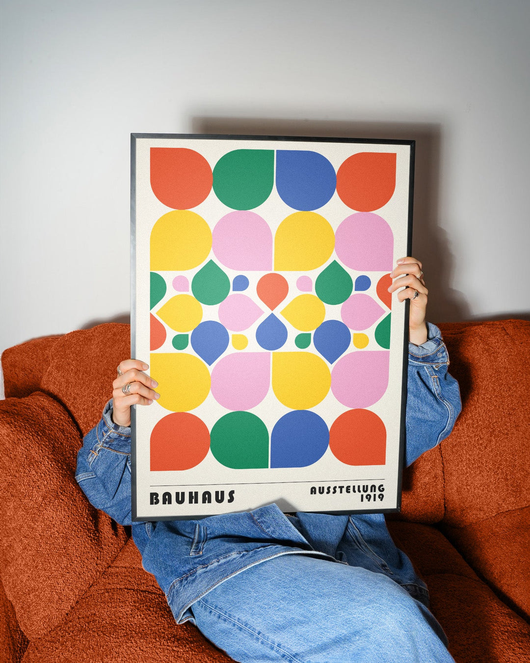 Bauhaus Coloured kaleidoscope wall - art - picture - poster