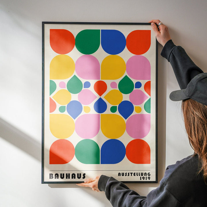 Bauhaus Coloured kaleidoscope wall - art - picture - poster