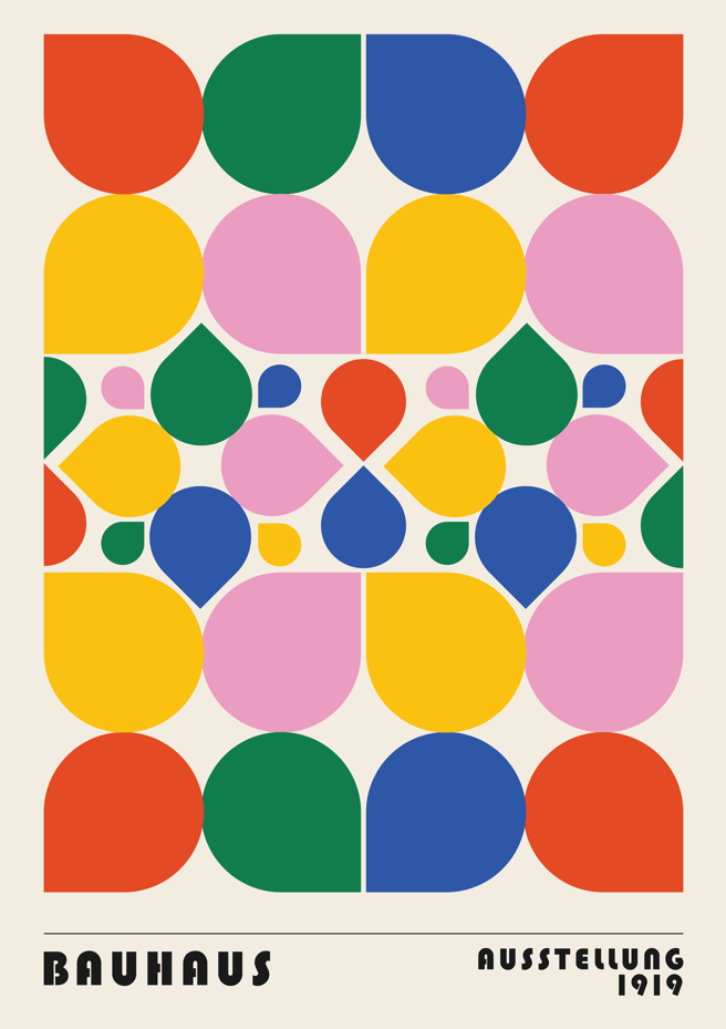 Bauhaus Coloured kaleidoscope frame