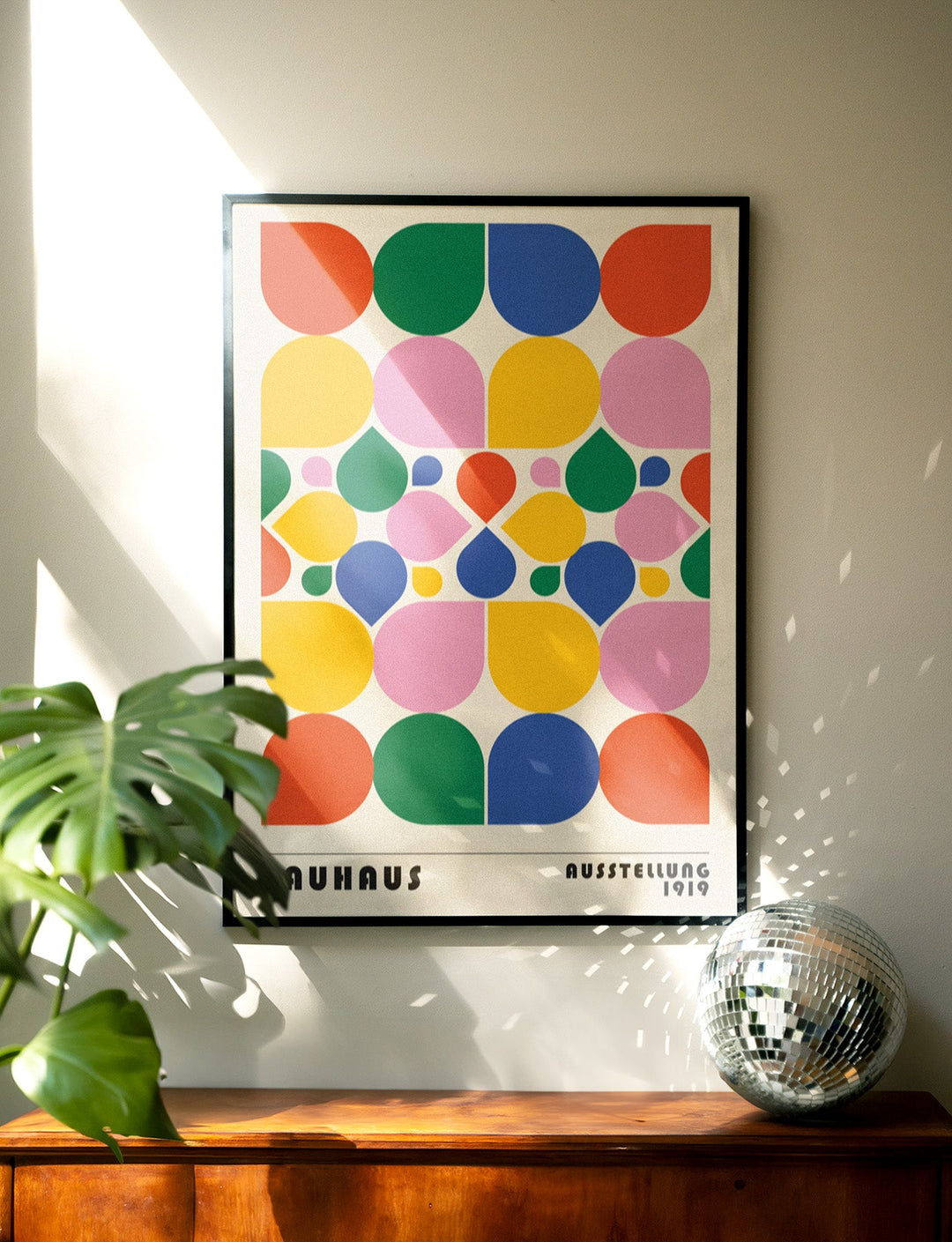 Bauhaus Coloured kaleidoscope wall - art - picture - poster