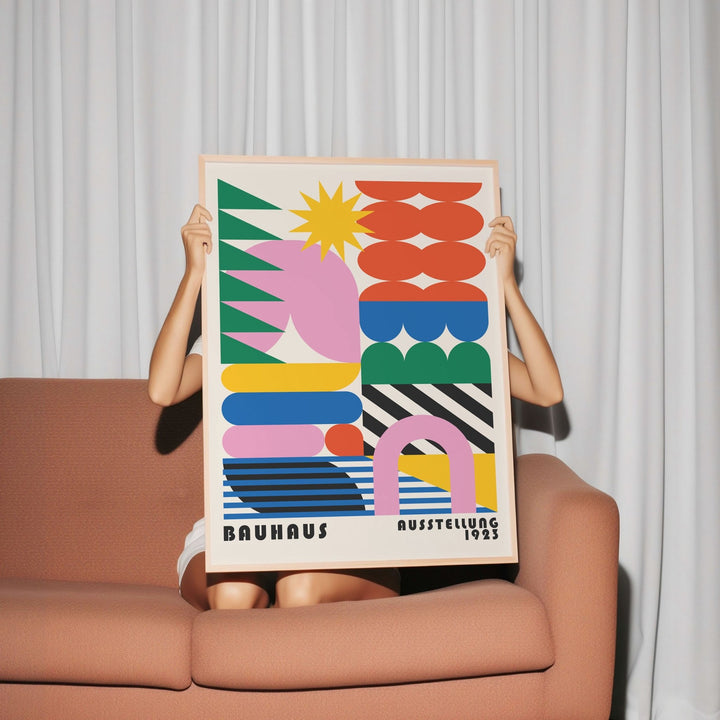 Bauhaus Coloured Prisms Wall Art wall - art - picture - poster