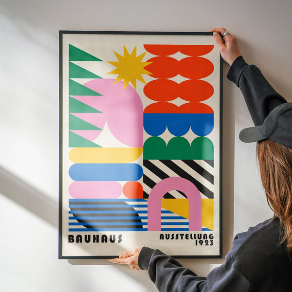 Bauhaus Coloured Prisms Wall Art