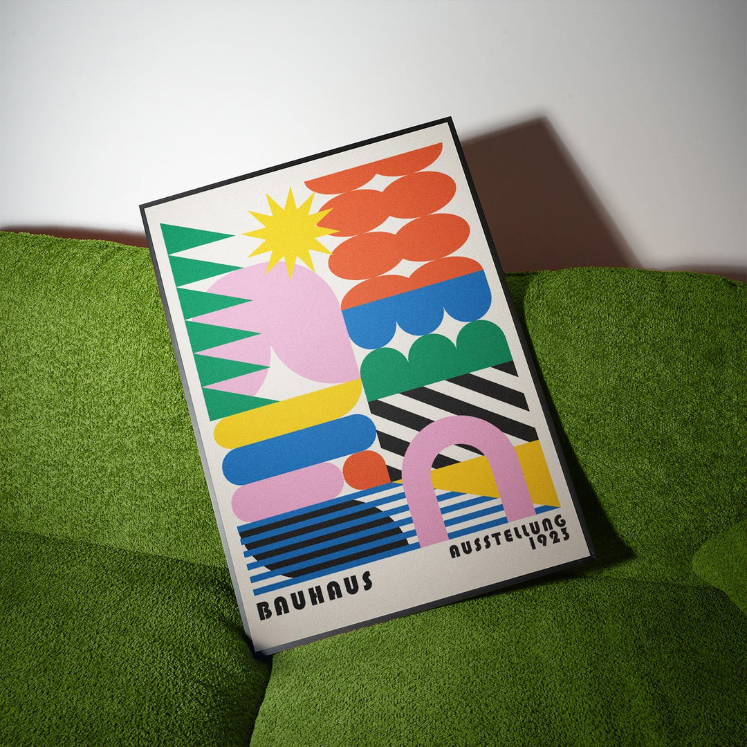 Bauhaus Coloured Prisms Wall Art wall - art - picture - poster