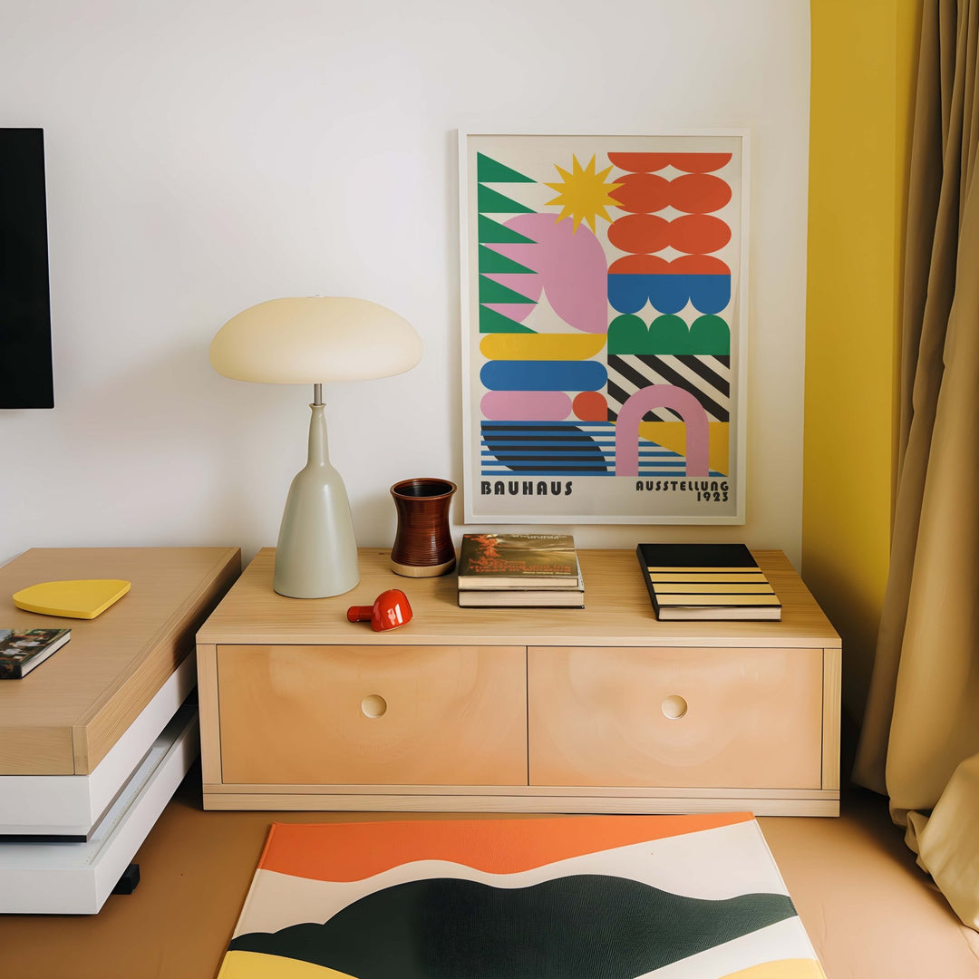 Bauhaus Coloured Prisms Wall Art wall - art - picture - poster