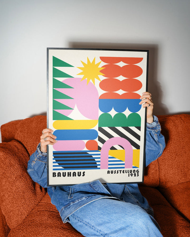 Bauhaus Coloured Prisms Wall Art wall - art - picture - poster