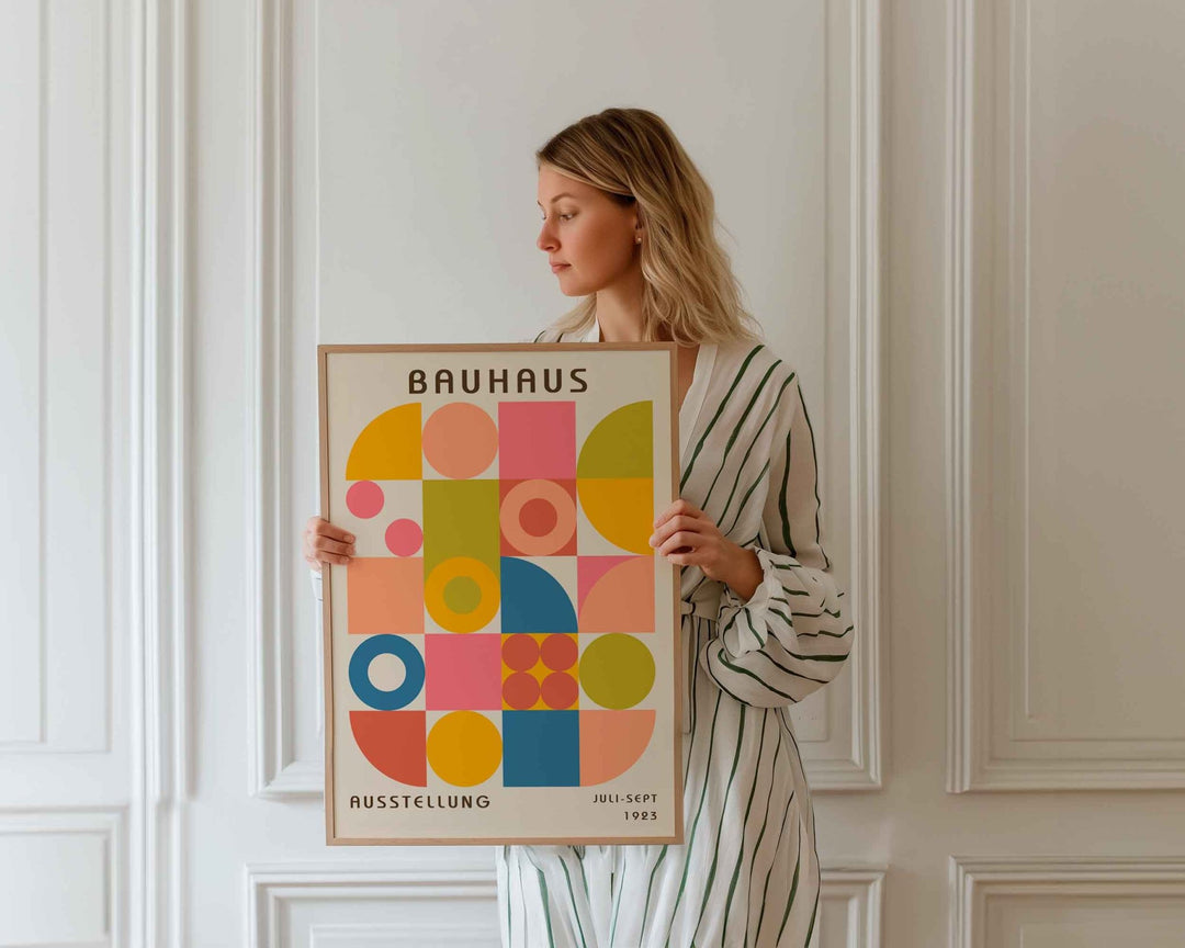 Colours Wall Art Print Bauhaus Decor Geometric