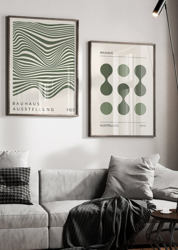 Bauhaus Green Drops & Striking Waves Pair