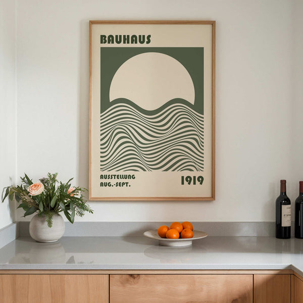 Bauhaus Green Rising Moon