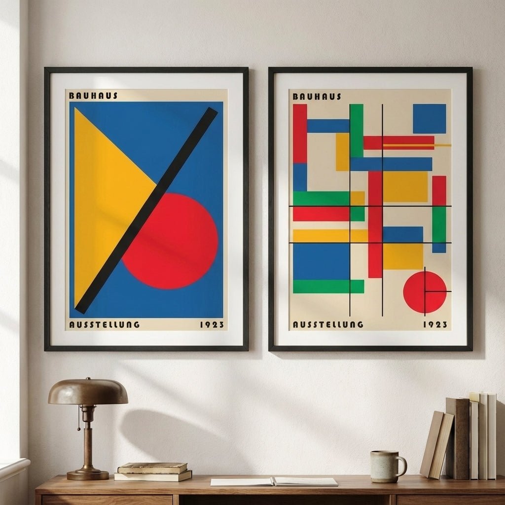 Bauhaus Grids Pair wall - art - picture - poster