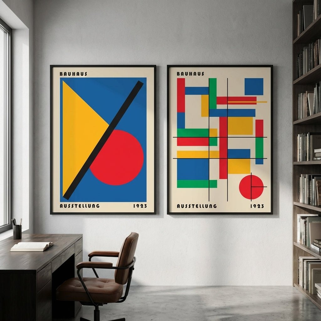 Bauhaus Grids Pair wall - art - picture - poster