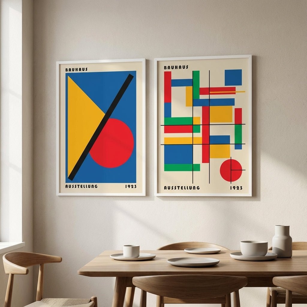 Bauhaus Grids Pair wall - art - picture - poster