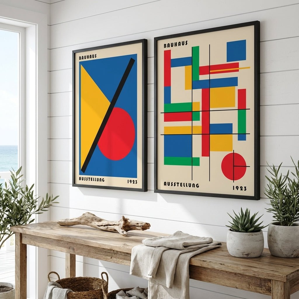 Bauhaus Grids Pair wall - art - picture - poster