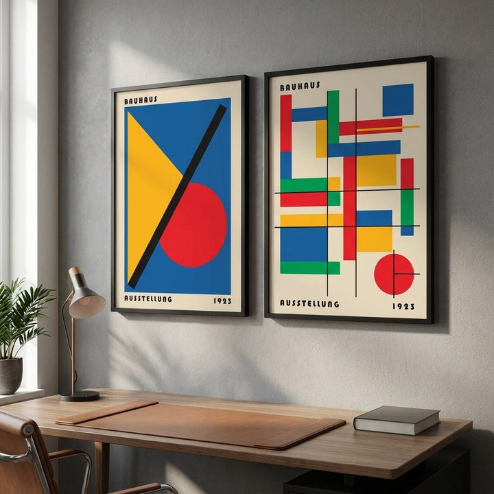 Bauhaus Grids Pair wall - art - picture - poster