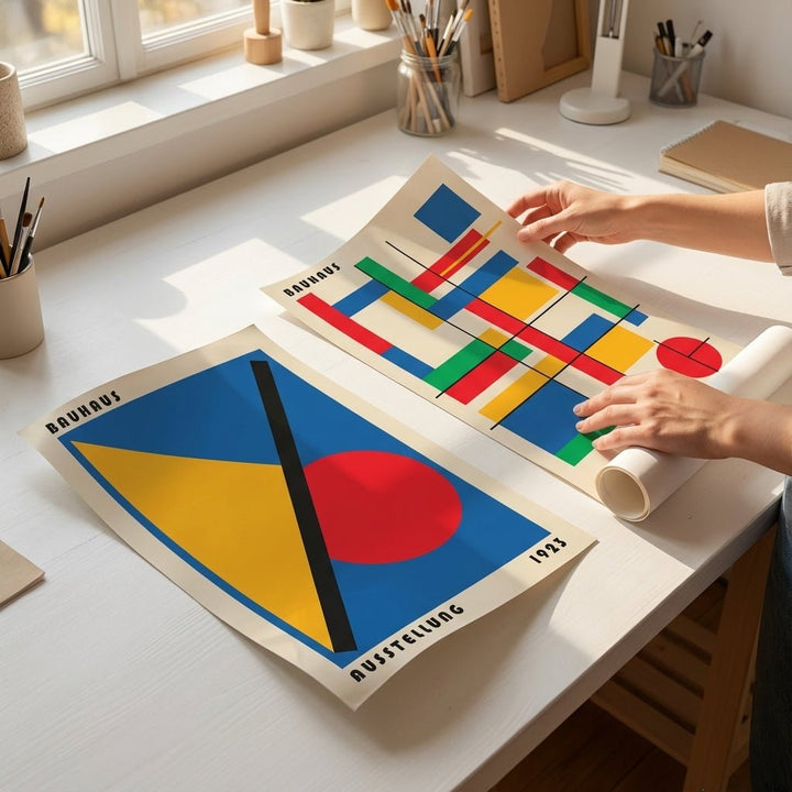 Bauhaus Grids Pair wall - art - picture - poster