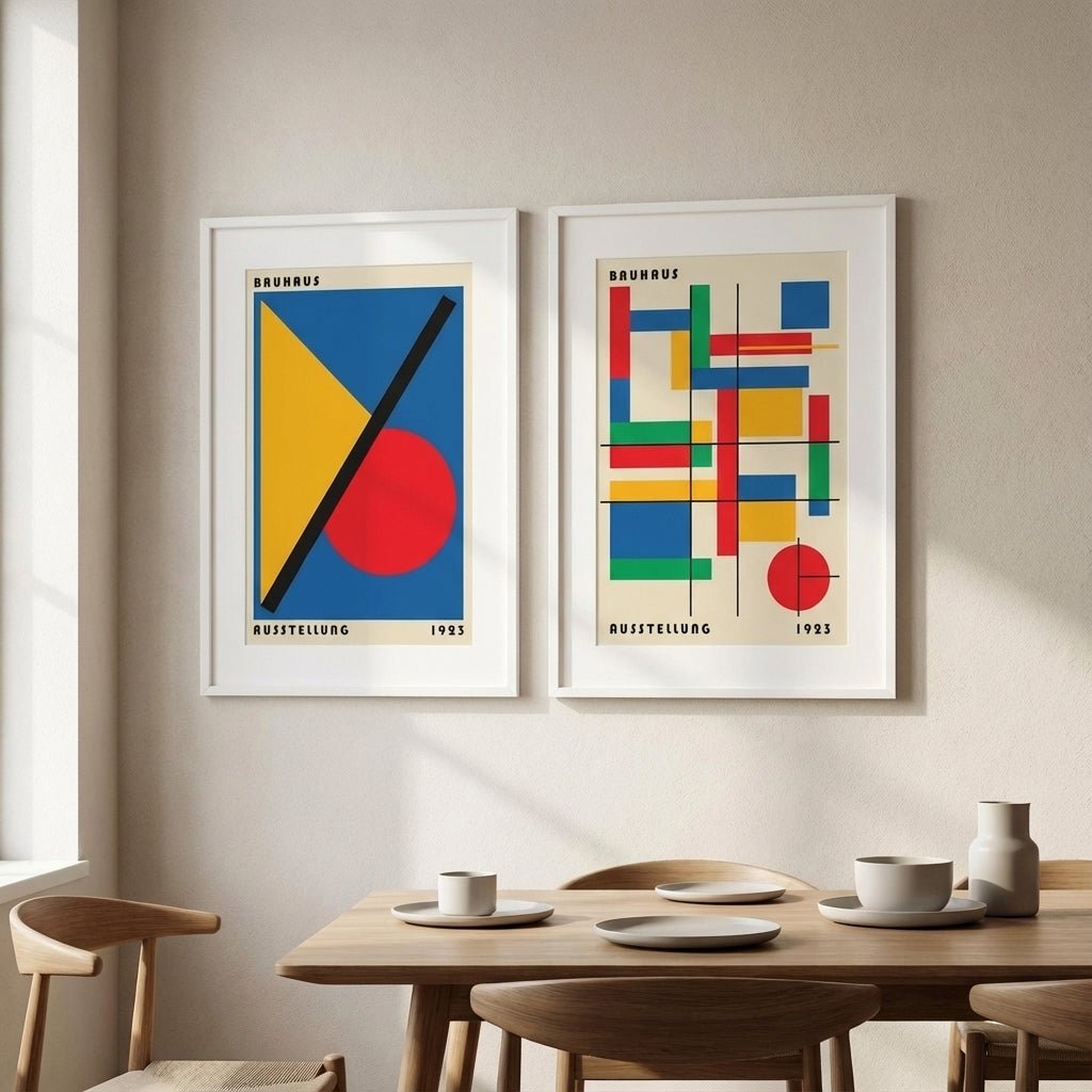 Bauhaus Grids Pair wall - art - picture - poster