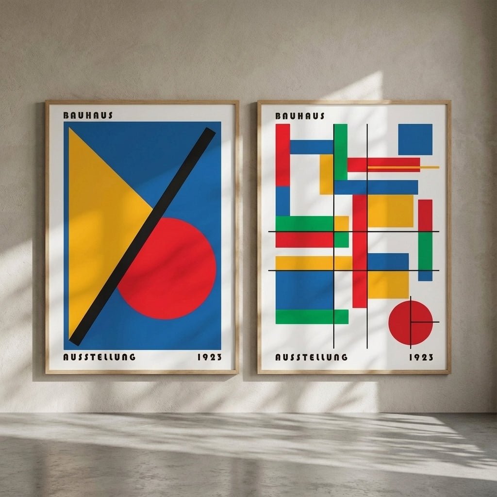 Bauhaus Grids Pair wall - art - picture - poster