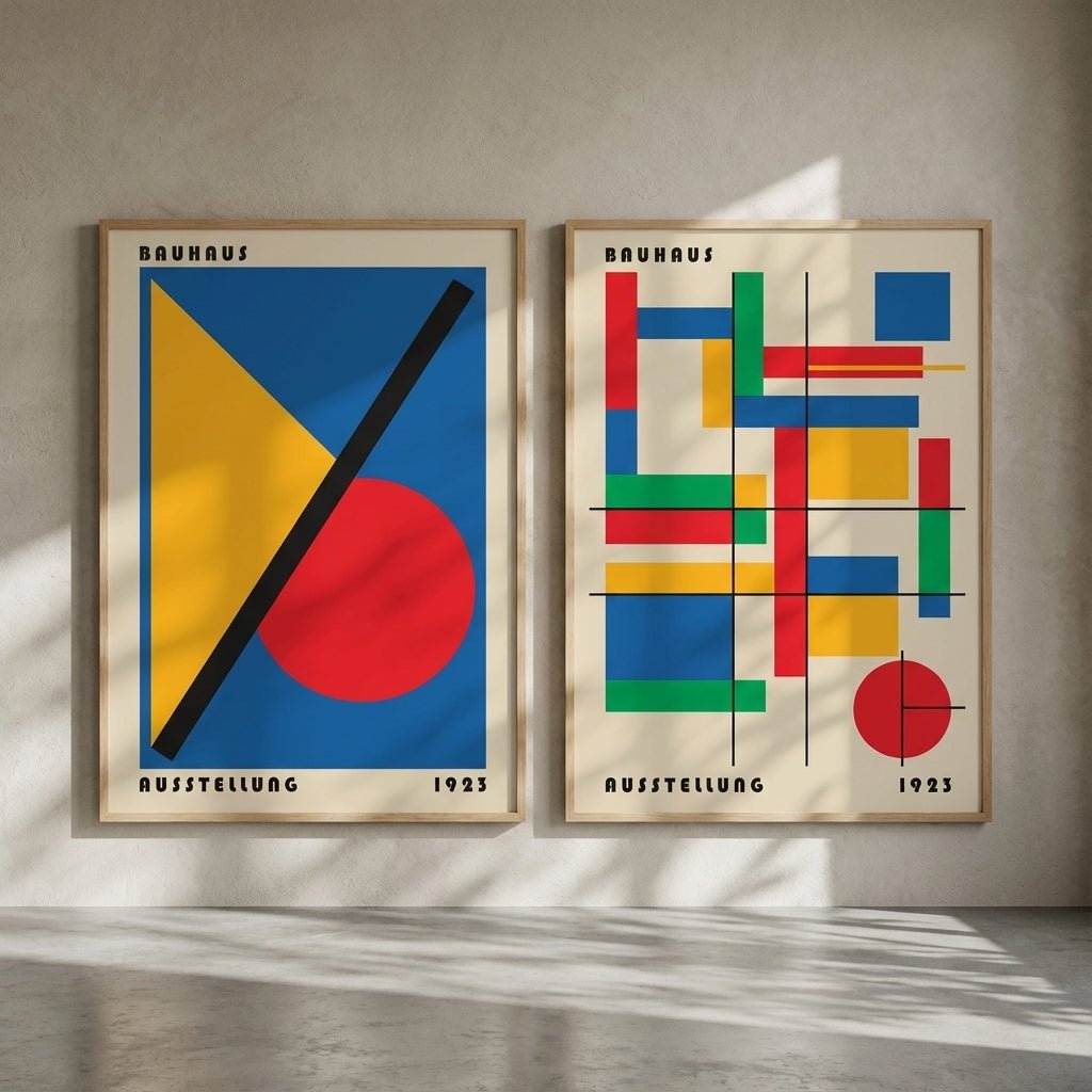 Bauhaus Grids Pair wall - art - picture - poster