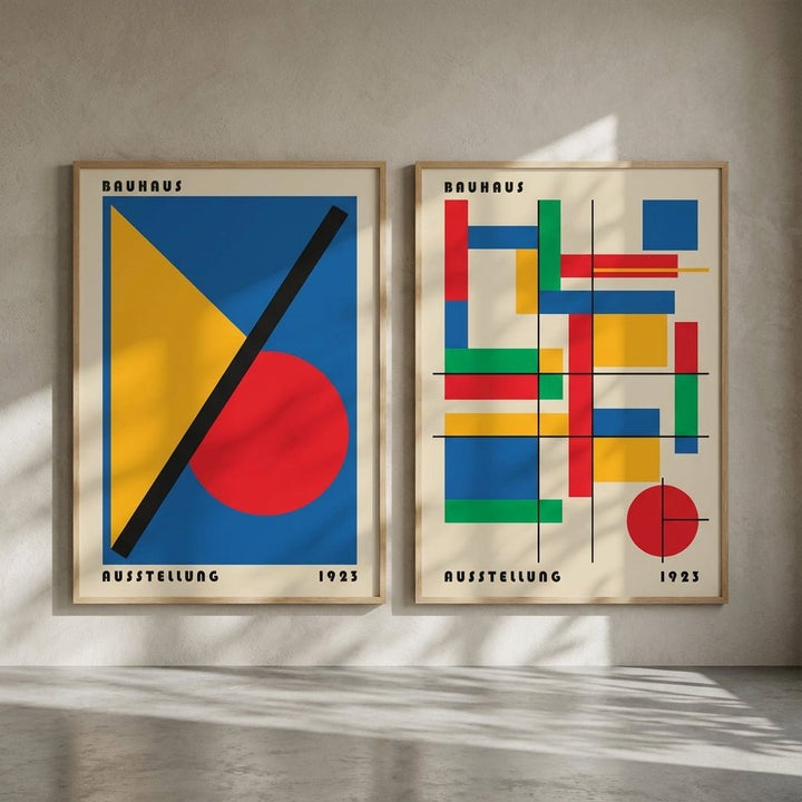 Bauhaus Grids Pair wall - art - picture - poster