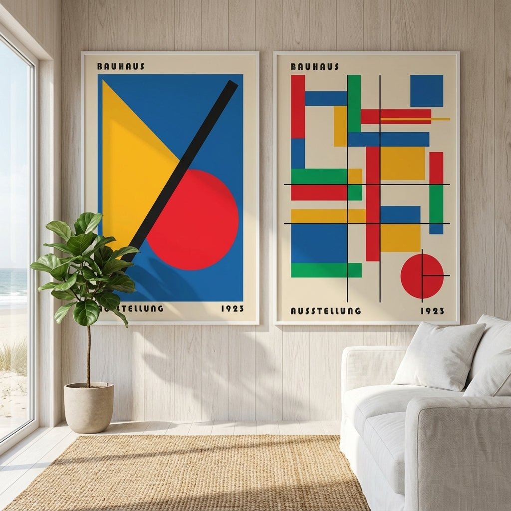 Bauhaus Grids Pair wall - art - picture - poster