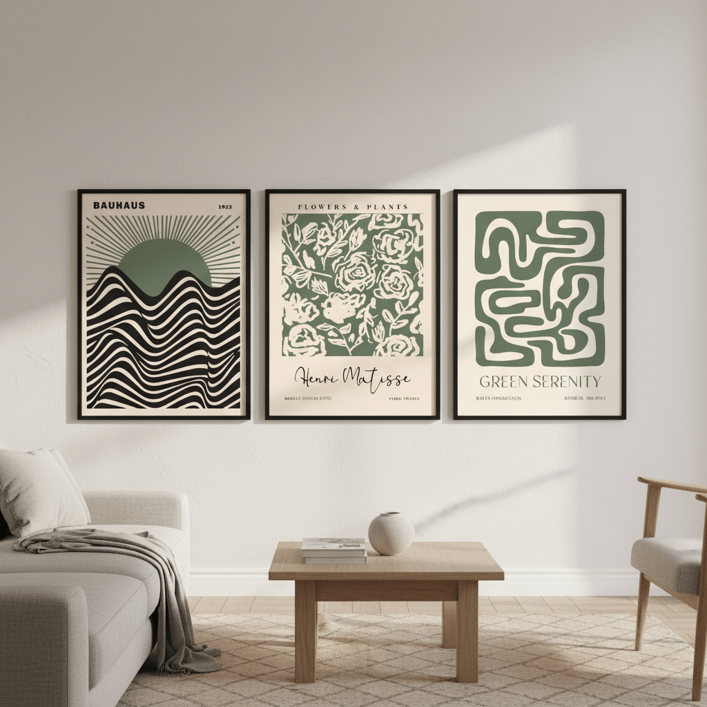 Bauhaus, Matisse Green Trio Wall Art wall - art - picture - poster