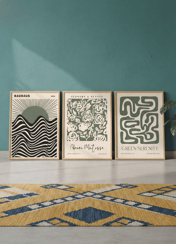 Bauhaus, Matisse Green Trio Wall Art wall - art - picture - poster