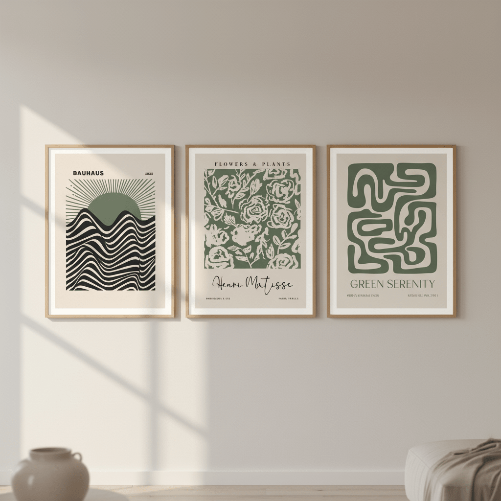 Bauhaus, Matisse Green Trio Wall Art wall - art - picture - poster