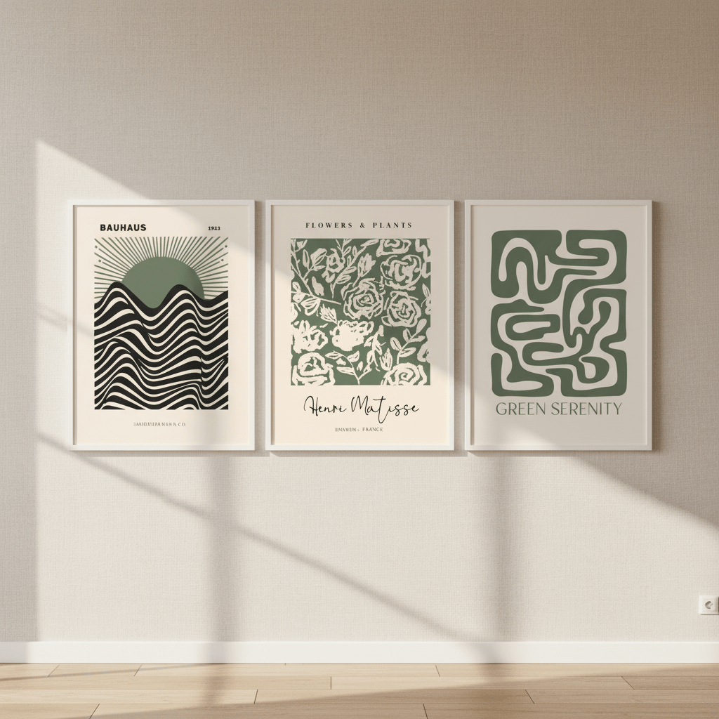 Bauhaus, Matisse Green Trio Wall Art wall - art - picture - poster