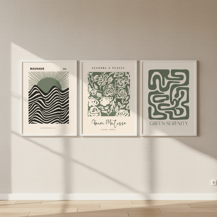 Bauhaus, Matisse Green Trio Wall Art wall - art - picture - poster