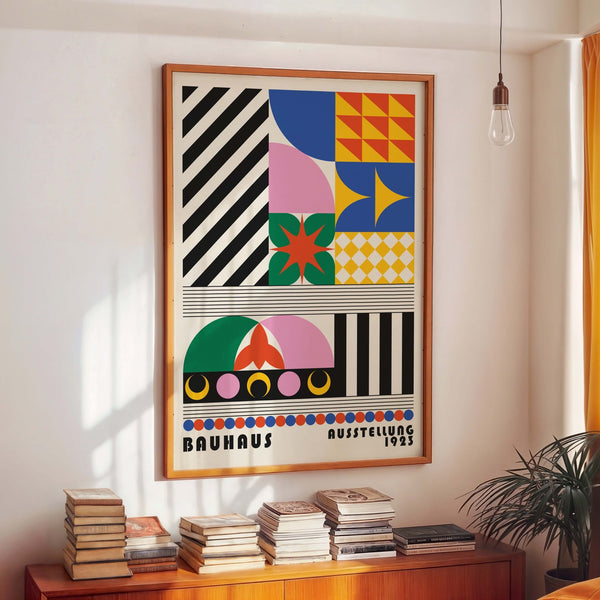 Bauhaus Retro Maze Coloured Patterns