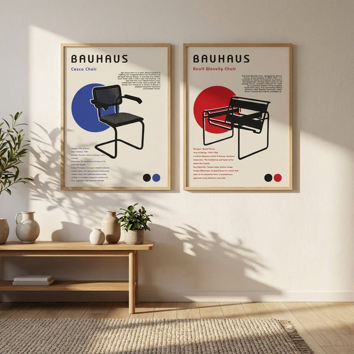 Bauhaus Study of Chairs Duo wall - art - picture - poster