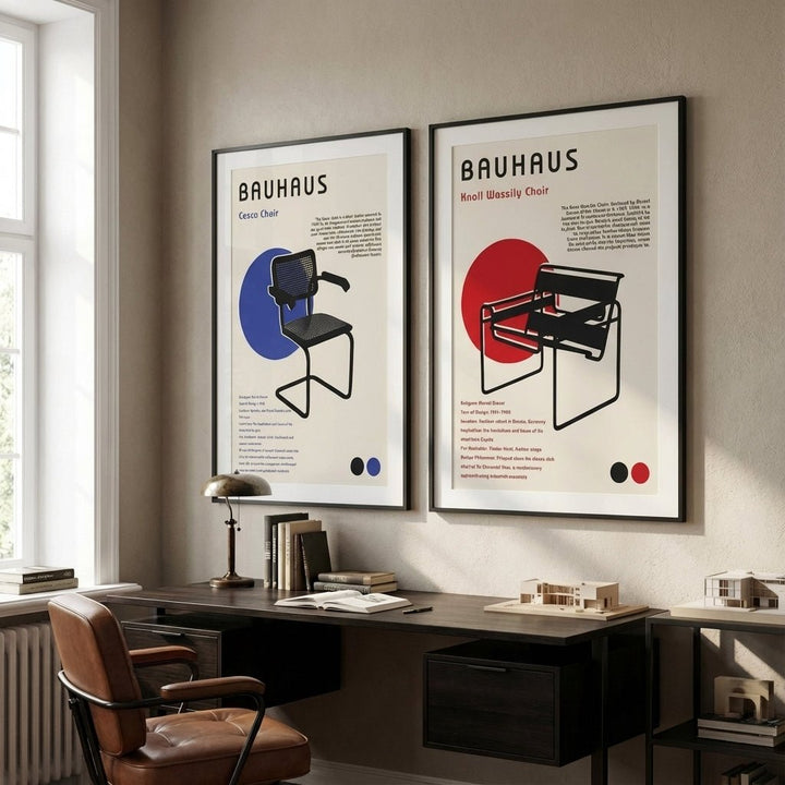 Bauhaus Study of Chairs Duo wall - art - picture - poster